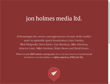 Tablet Screenshot of jonholmesmedia.com